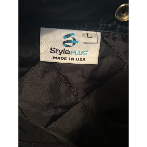 EUC StylePlus Lincoln University Waterproof Jacket Hooded Pockets Zipper Size L - Picture 6 of 8